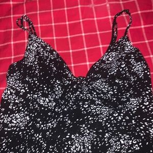 Garage tie front polka dot dress